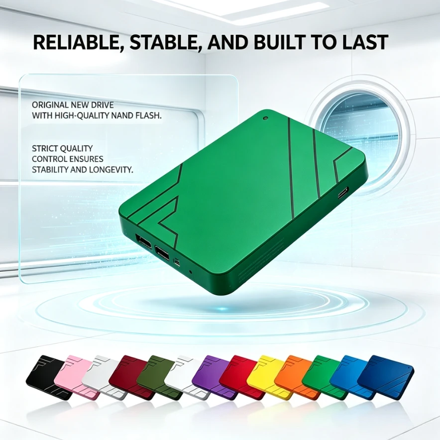 [Brand+] Original A3-1 Portable External Hard Drive Green/White/Army Green High Speed Storage Disk for Windows Laptop Desktop PC