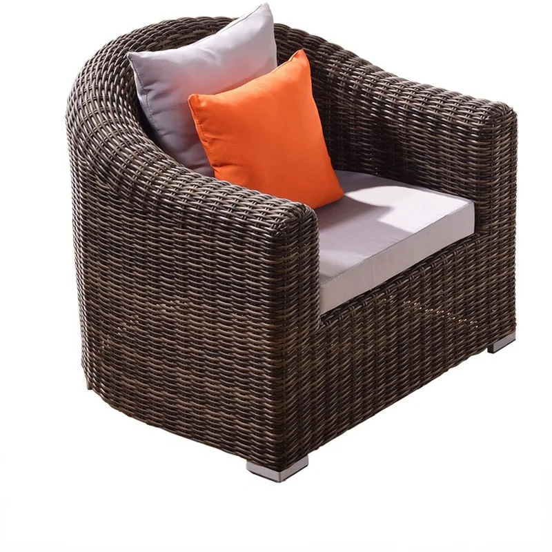 Outdoor-Sofa, Innenhof, Rattan-Kombination, Sonnenschutz