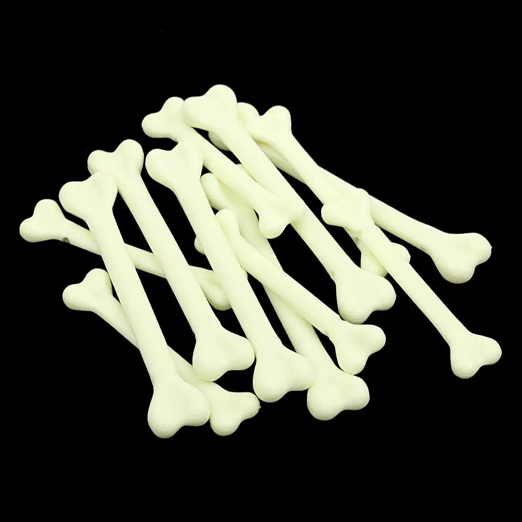 DIY Halloween Skull Bones Plastic Decor Kit Bone Ornaments Party Accessories for Scary Events