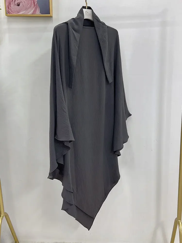 Eid musulmán largo Khimar hiyab de oración para mujer Ramadán abrigo de oración superior bufanda islámica Dubai Arabia Niqab pañuelo para la cabeza