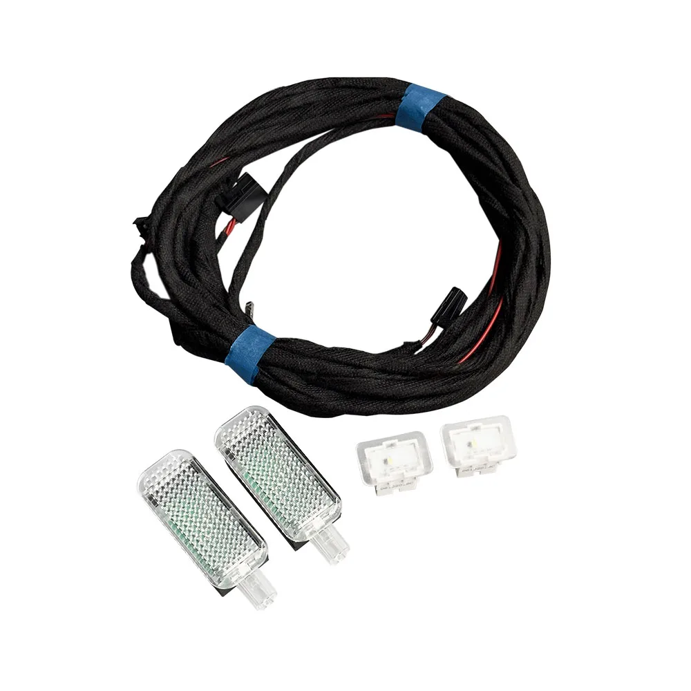 

SET LED INDOOR Footwell Light FOOT LIGHT + Wire harness For Audi A3 8V 2013 2014 2015 2016 2017 2018