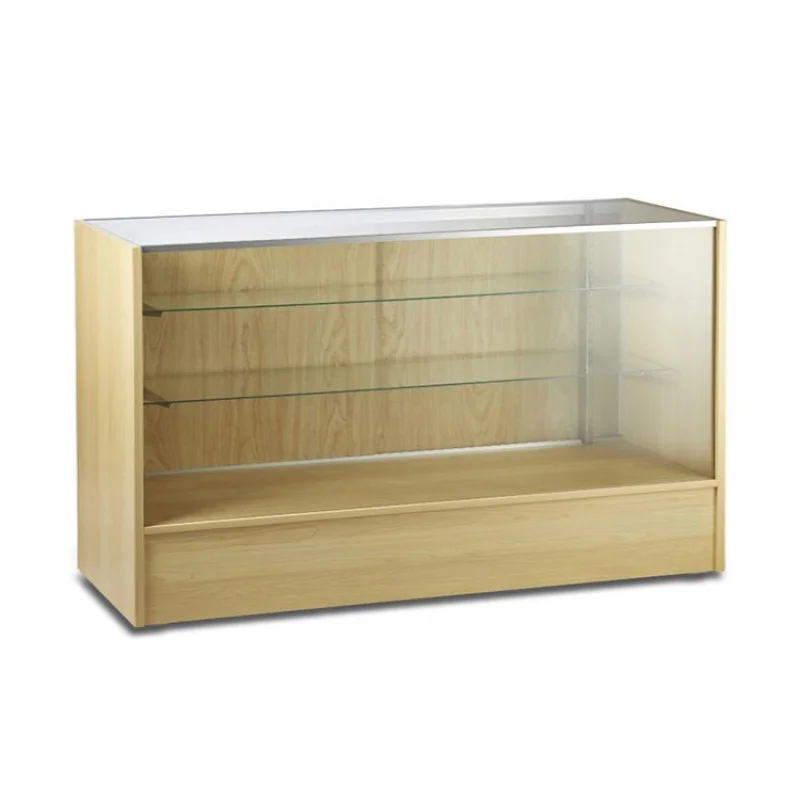 custom，Full Wooden Showcase With Led Lighting Cheap White Jewellery Glass Counter Tall Products Showcase Display Cases