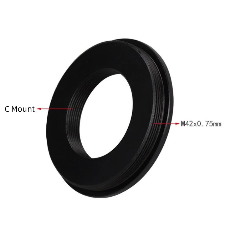 Agnicy Photography Adapter Ring M42X0.75mm External Thread to C-port C Mount Internal Thread