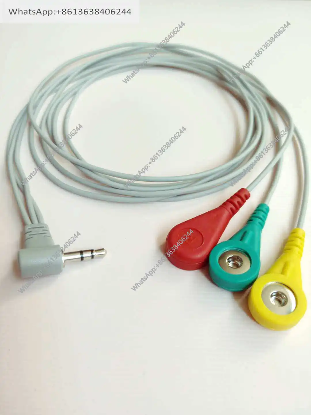 

Медицинский аудиокабель ЭМГ 3.5 мм, 1-на-3, с защелкивающимся креплением