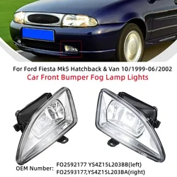 1pcs Car Front Bumper Fog Lamp Lights For Ford For Fiesta Mk5 Hatchback & Van 10/1999-06/2002 FO2592177 YS4Z15L203BB(left)/FO259