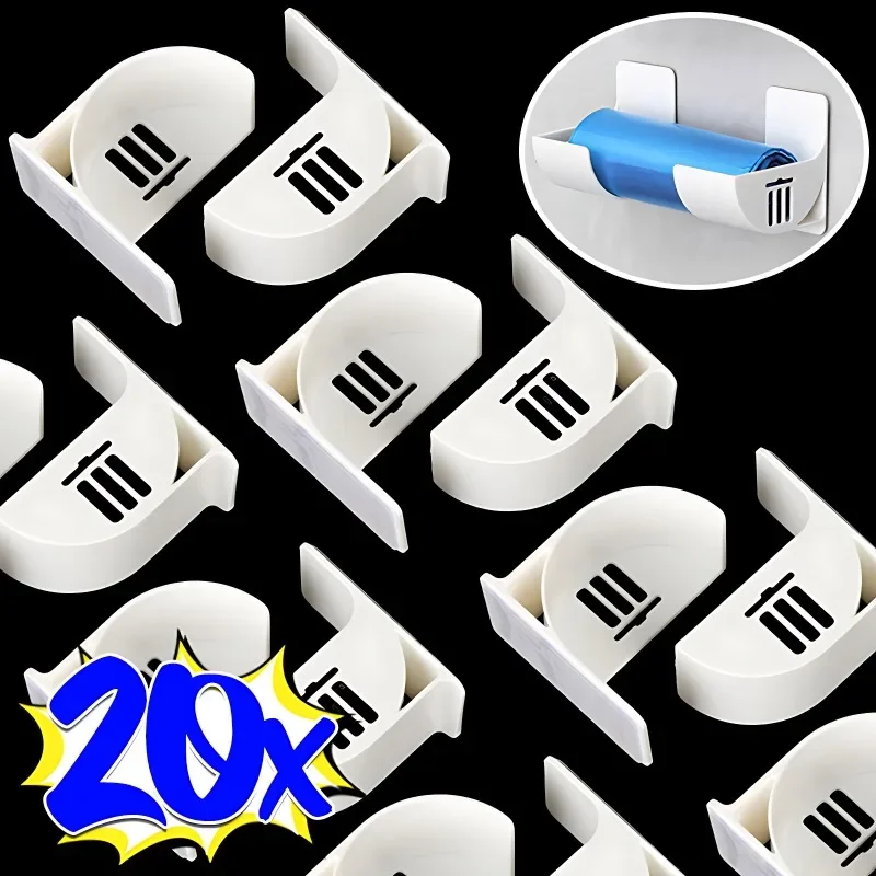 ポリプラスチック製ゴミ袋ロールホルダー,壁掛け,クローゼット収納ラック,フレッシュフィルム,バス,20個,2個