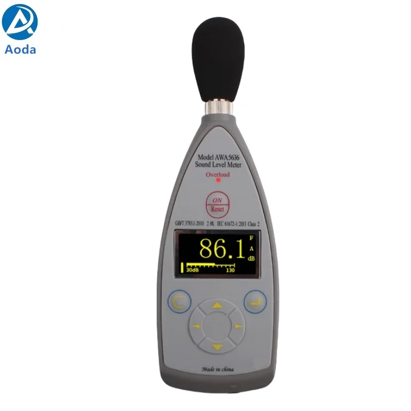 

AODA Class 2 Sonometer AWA5636 Digital Multifunction Sound Level Meter Meet Standard IEC 61672-1:2002