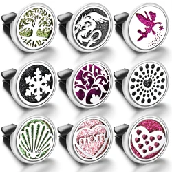 2024 Insert Aromatherapy Pad Tree of Life Perfume Essential Oil Diffuser Car Vent Clips Air Freshener Jewelry Lockets Pendant