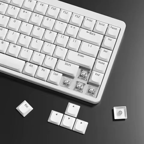 Womier Low Profile Keycaps 118 Keys Shine Through Custom PBT Keyboard Key Cap for Cherry Gateron MX Switches Mechanical Keyboard