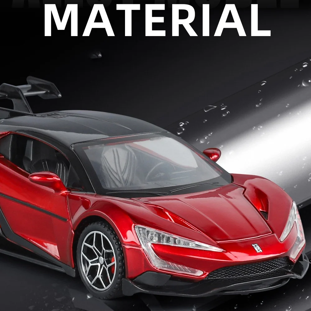 1:32 BYD Look UP U9 Supercar سبيكة يموت يلقي لعبة سيارة نموذج الصوت والضوء لعبة أطفال المقتنيات هدية عيد ميلاد