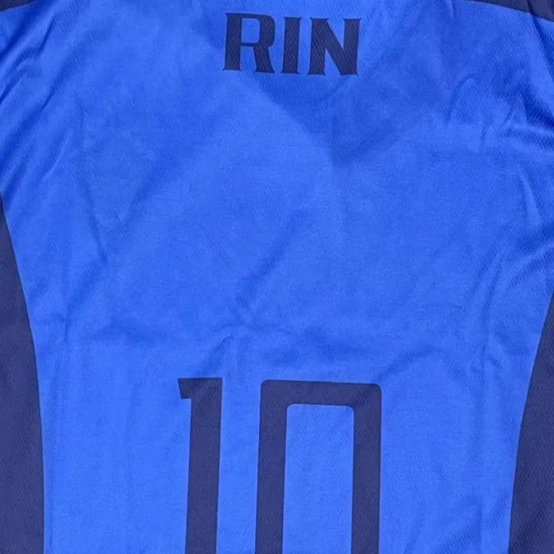 Anime Rin Cosplay Costumes Blue Lock U20 Match Football Jersey Rin Itoshi Soccer Uniform Set Captain's Armband Wigs Gloves