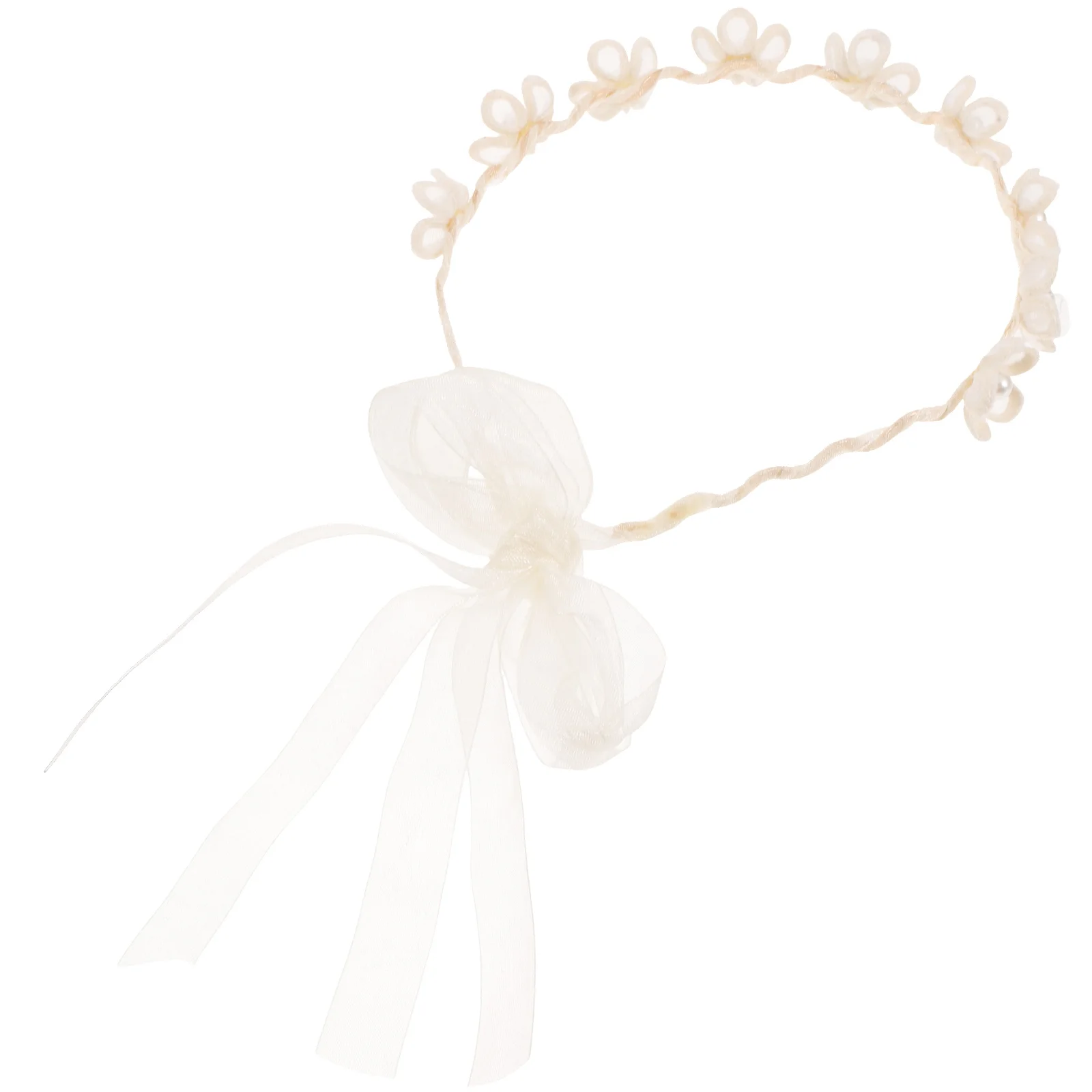 

Lace Headband Wide Hairbands Ribbon Fabric Imitation Pearls Women Headbands Black White Pearl Flower Tea Color