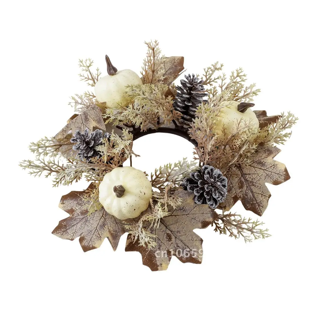 

New Thanksgiving Harvest Festival Pumpkin Pine Candle Ornament Aromatherapy Candlestick Garments