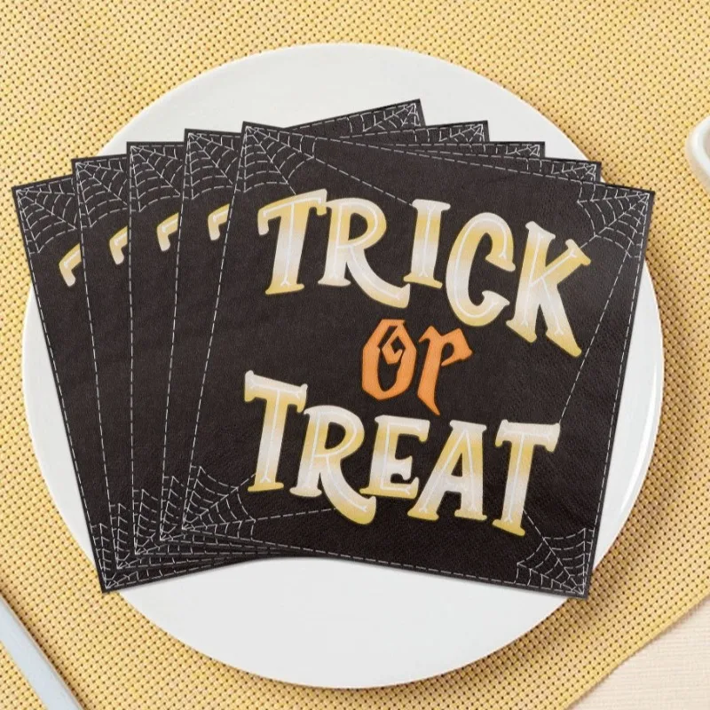 20 قطعة 25/33 سنتيمتر 2رقائق هالوين الكرتون المطبوعة المناديل جو الحفلات ورق تزيين الإبداعية جدارية ورقة DIY Decoupage ورقة