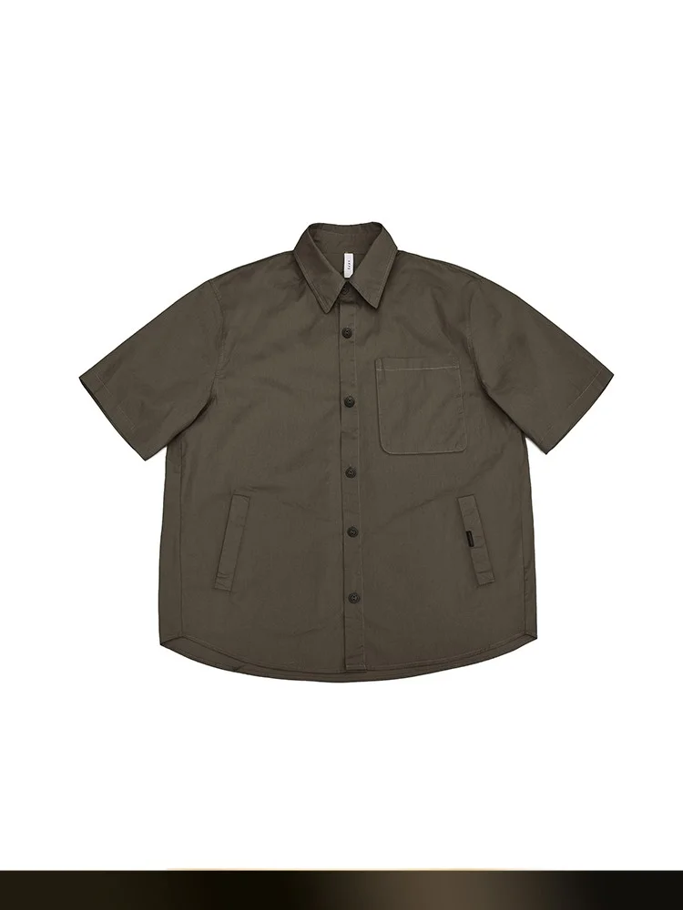 

Мужская летняя рубашка Nted American Retro с коротким рукавом, в стиле рабочей одежды, с множеством карманов, свободного кроя, из хлопка, для пар, в стиле Cityboy, новинка