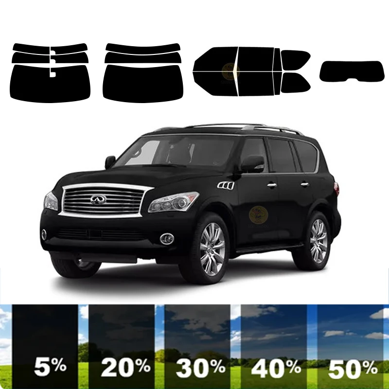 

precut Removable Window Tint Film For Car 100% UVR 5%-35%VLT Heat Insulation Carbon ﻿For INFINITI QX56 4 DR SUV 2011-2013