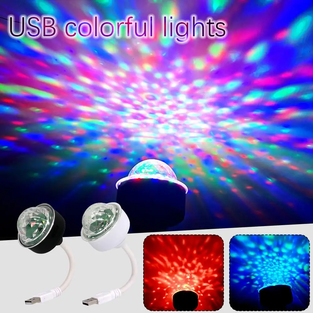 6w Auto Rotating Led Projector Light Laser Lamp Bulb Voice Control Crystal Ball Christmas Party Dj Disco Stage Lamp For Car J5y1