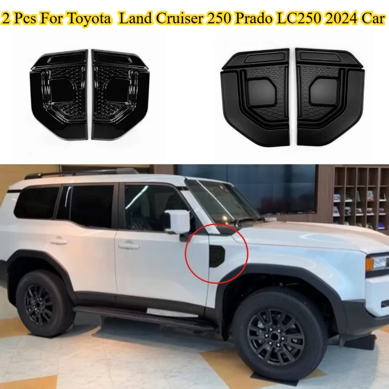 

2 Pcs For Toyota Land Cruiser 250 Prado LC250 2024 Car Side Fender Cover Trim Decoration Exterior Accessories