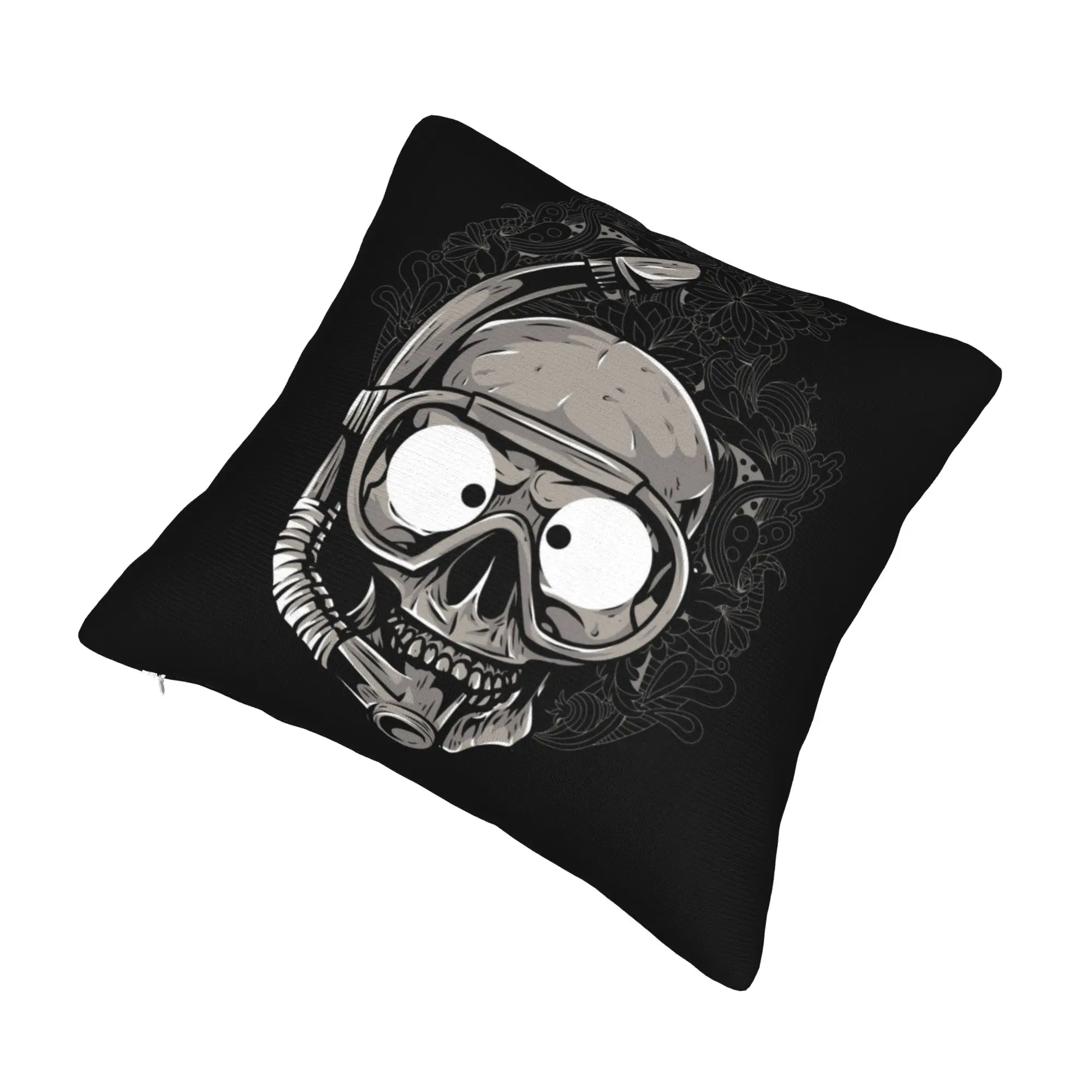 Scuba Skull Dive Diver Cushion Cover  Soft Nordic Pillow Decoration Salon
