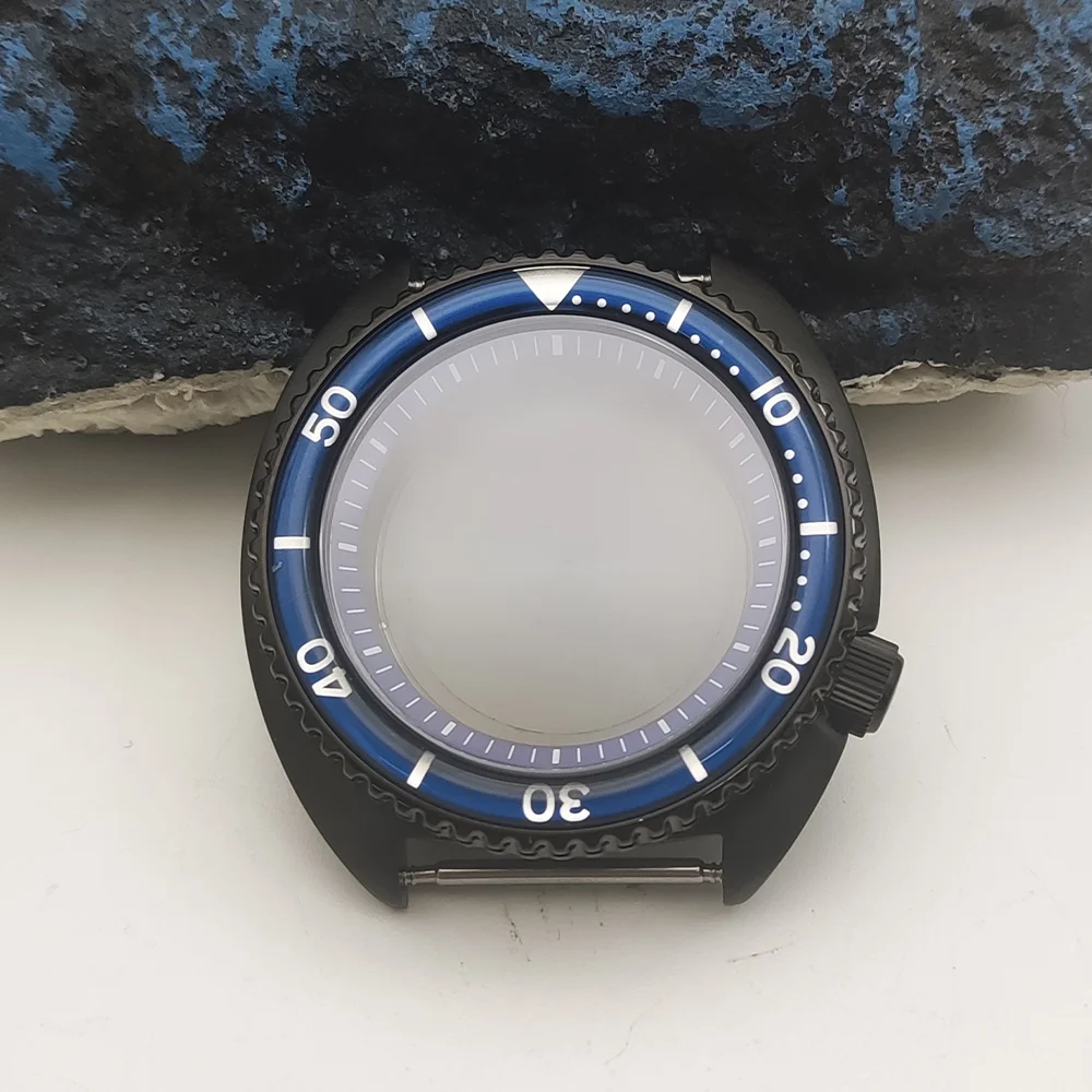 Acessórios masculinos de relógio Sapphire Crystal, caixa grande de Abalone, SKX007, NH35 NH36, 45mm