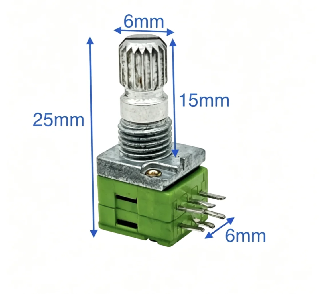 Taiwan ALPHA RK09 precision dual potentiometer B200K * 2 axis length 15MM serrated 1pcs