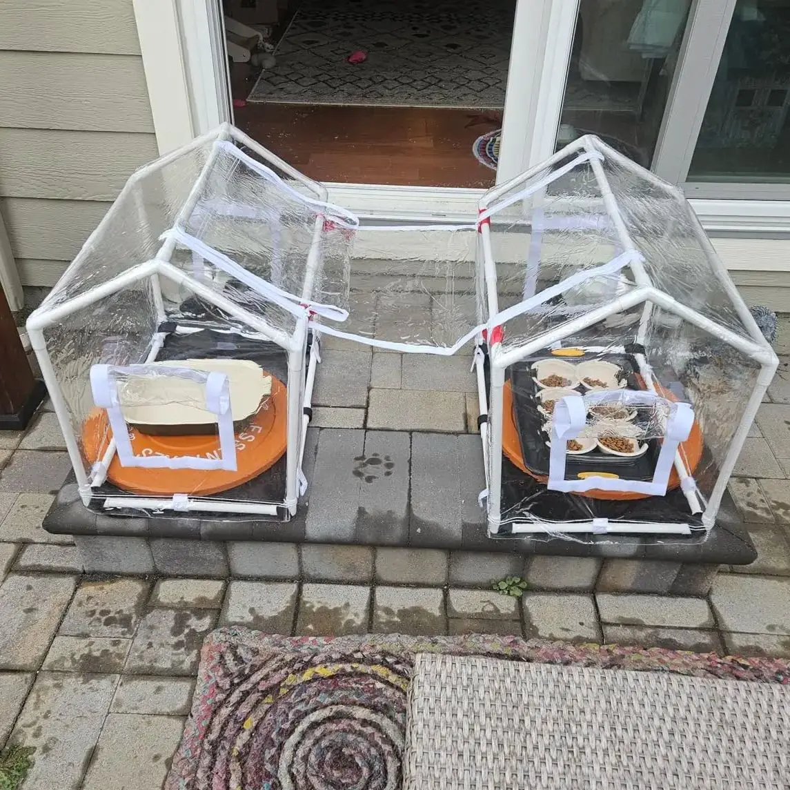 5-Sided Pointed Top Small Insulation Shed Garden Plant Greenhouse Anti-Insect  Anti-cold Warm Keep Greenhouse