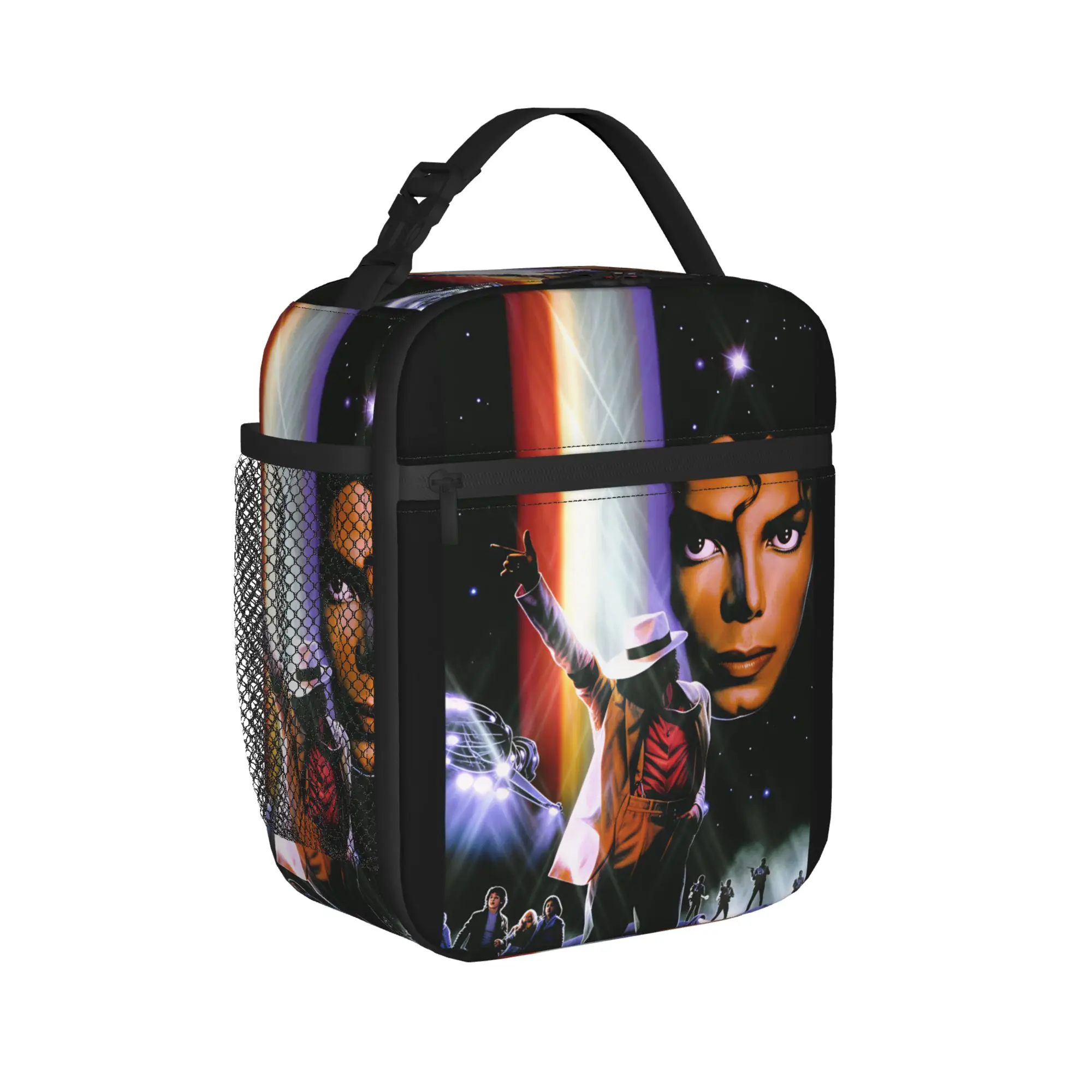 Michael Jackson Lunch Bag  Casual Lunch Box Outdoor Picnic Portable Thermal Tote Handbags For Men Oxford Custom Cooler Bag