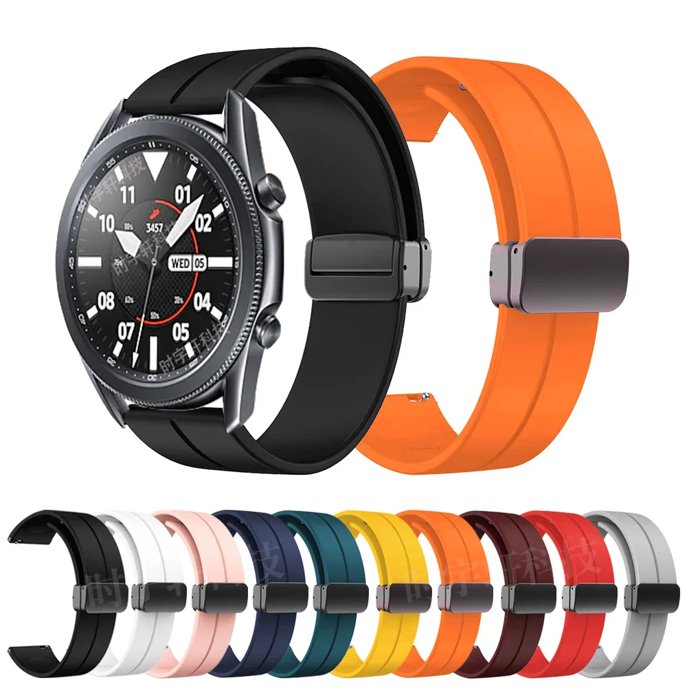 For Samsung Galaxy Watch 3 41mm 45mm Strap 20mm 22mm Silicone Band For Galaxy 42mm 46mm/Active 2/Gear S3 S2 Sport Correas reloj