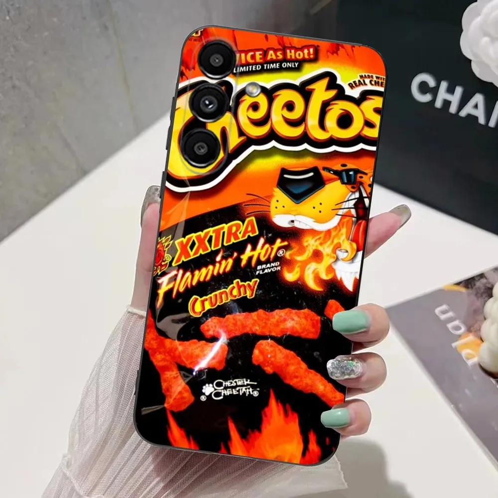 snack food C-Cheetos  Phone Case For Samsung S24,S21,S22,S23,S30,Ultra,S20,Plus,Fe,Lite,Note,10,9,5G Black Soft Cover