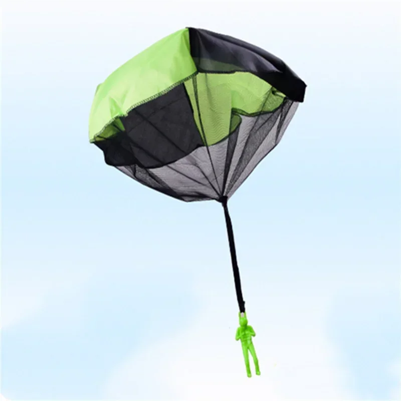 Kids Outdoor Parachute Toy Hand-Thrown Sports Game Set for Boys with Soldiers Ideal for Sensory Play Gifts