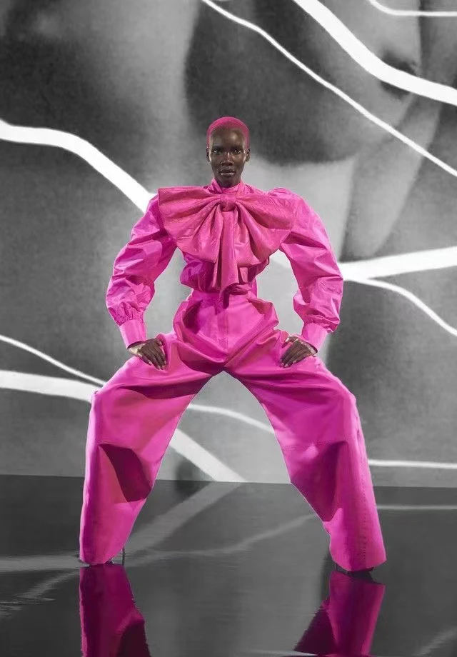 

Exaggerated Personality Bow Catwalk Stage Commercial Performance Costume Nightclub GOGO Bar Female Singer Party Festival Outfit