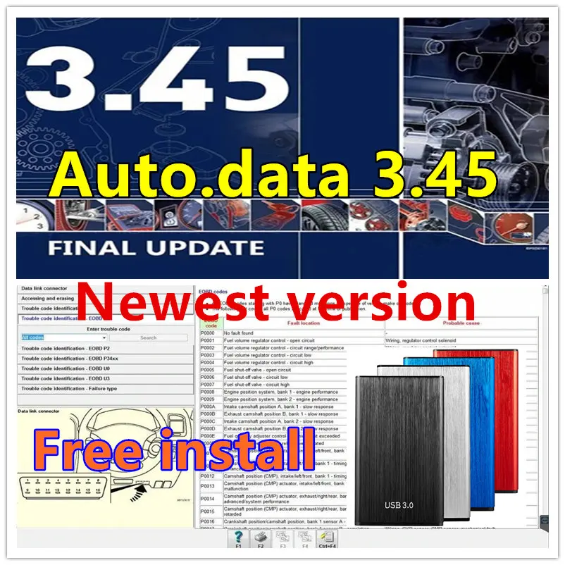 

Newest AutoData 3.45 wiring diagrams data install video autodata Auto repare software car software fee help install up to 2014