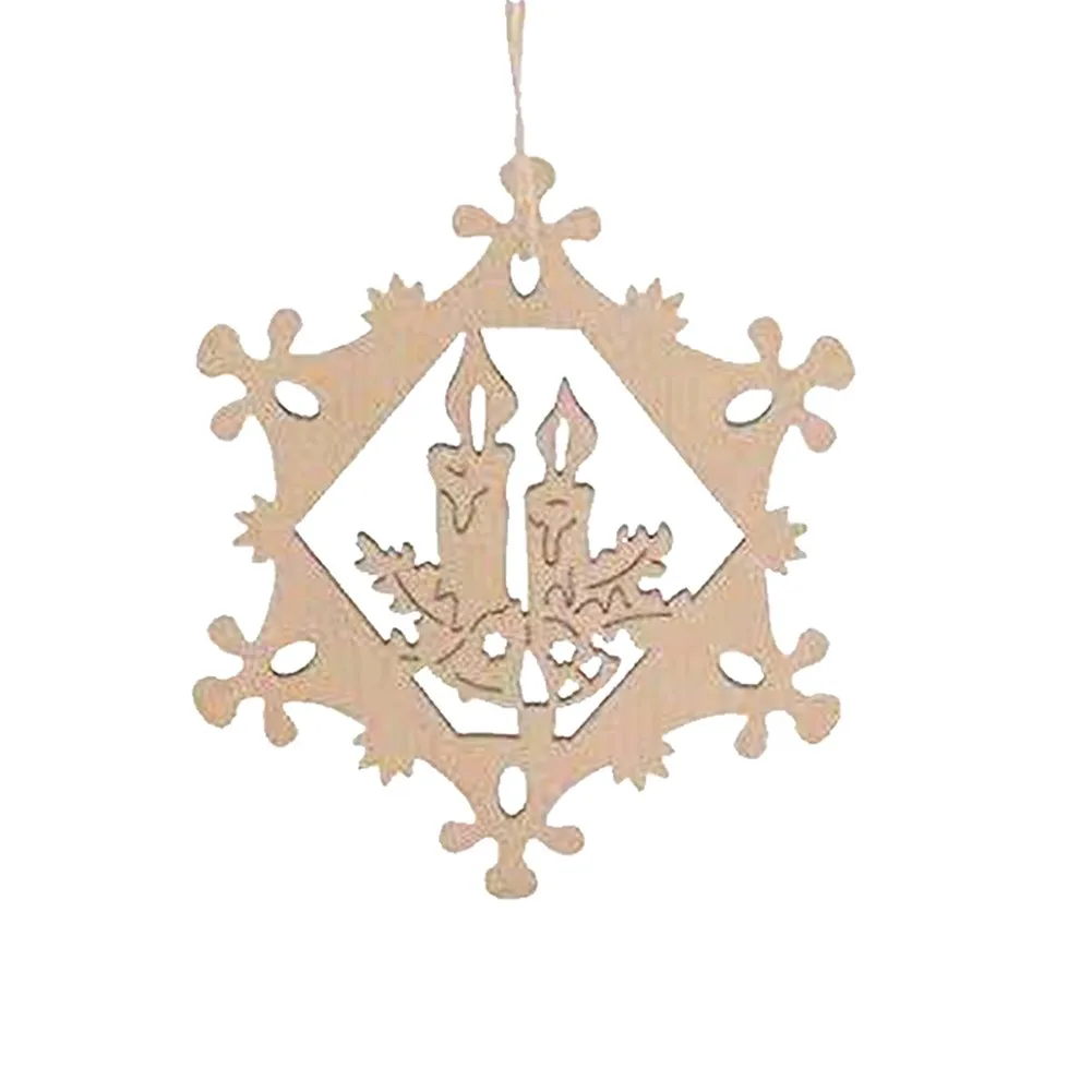 10 قطعة الأشكال الخشبية عادي الحرفية زخرفة شجرة عيد الميلاد زينة معلقة للشماعات العلامات بطاقة صنع الزينة