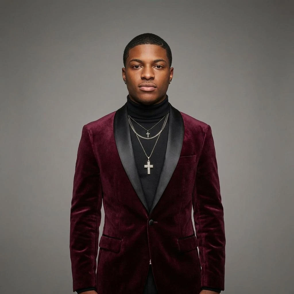 

2 Pcs African Suits For Men Slim Fit Groom Tuxedos Shawl Lapel Velvet Smoking Jacket With Pants Wedding Costume Made