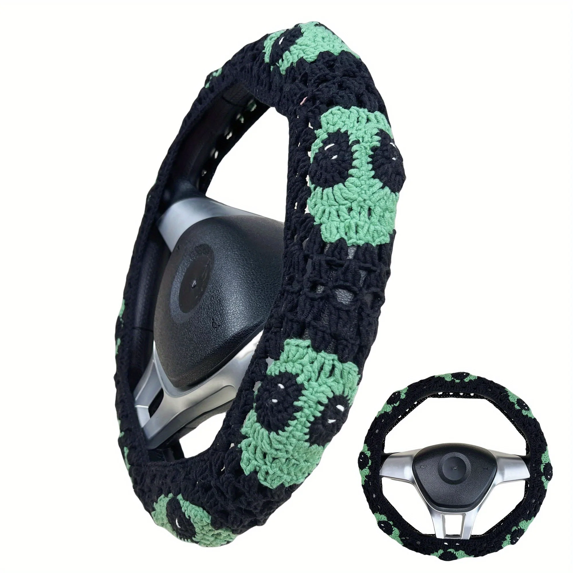 

Чехлы на руль ручной работы, связанные крючком инопланетянина, универсальные 14-15 дюймов для женщин и мужчин