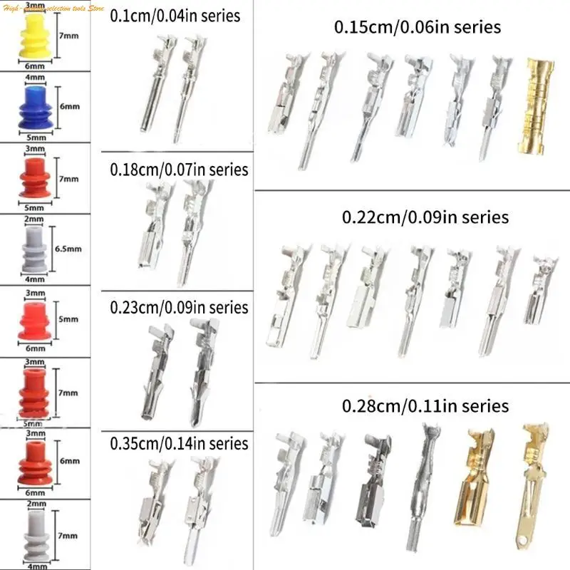 203F 950pcs 1-3.5mm محطات سلك سيارات دبوس موصل مع أداة إزالة المحطات
