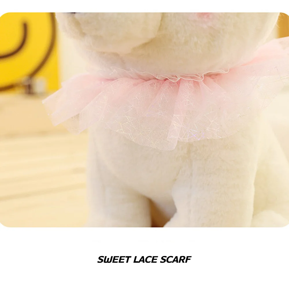 ตุ๊กตาผ้ากำมะหยี่รูปสุนัขน่ารักของเล่นตุ๊กตาผ้ากำมะหยี่นุ่มเด็กกอดหมอนของขวัญ 23/33 ซม