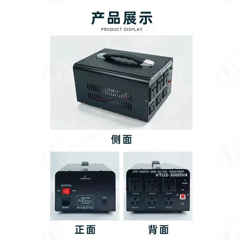 VTUS-1500VA Single-phase voltage regulator 1500W input 220v to 110V  step-up and step-down power supply