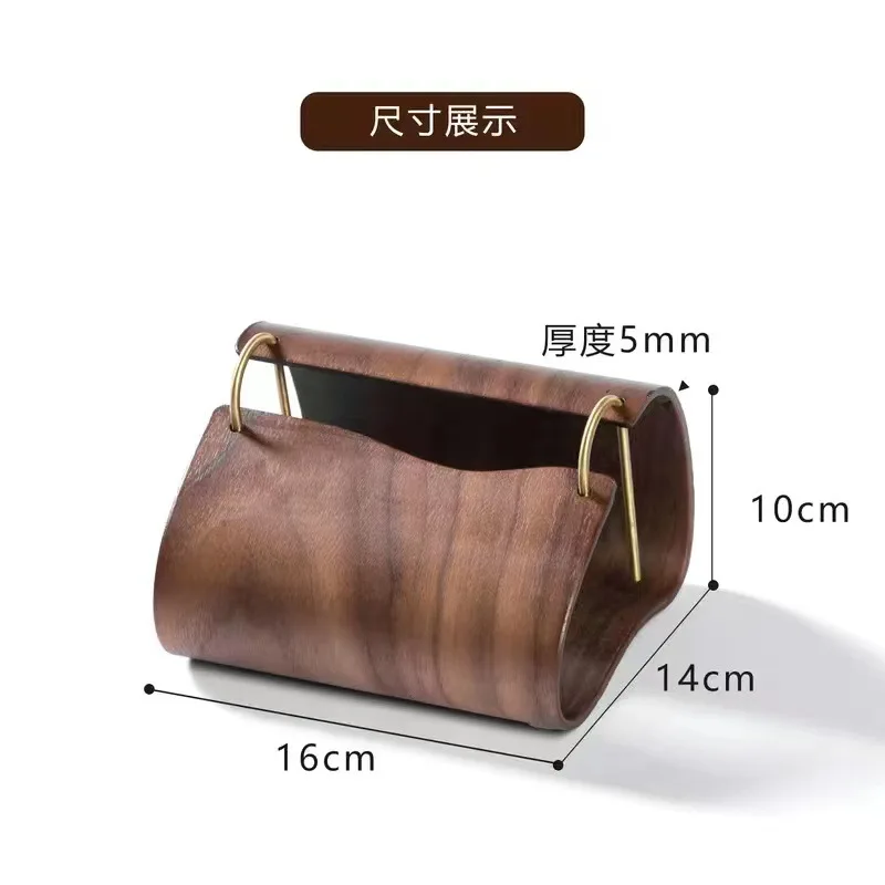 الصلبة الجوز الأسود الأنسجة صندوق حامل مناديل خشبية فاخرة اليدوية الخشب التخزين المنظم لغرفة المعيشة الجدول ديكور المنزل