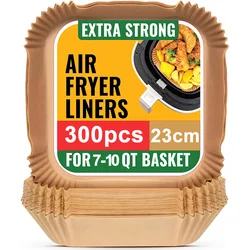 50-300 pezzi di carta da forno per friggitrice ad aria per piastra per Barbecue teglia rotonda per forno 16-23cm AirFryer fodera in carta usa e getta a prova di olio