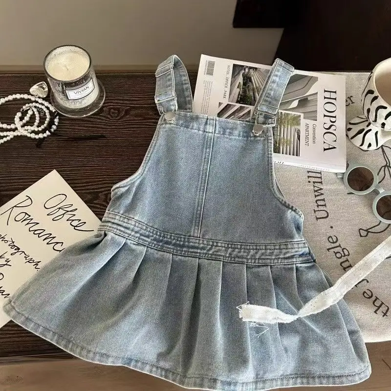 

Denim Suspender Skirt Summer New 2025 Fashionable Cute Casual Solid Color All-match Denim Suspender Skirt