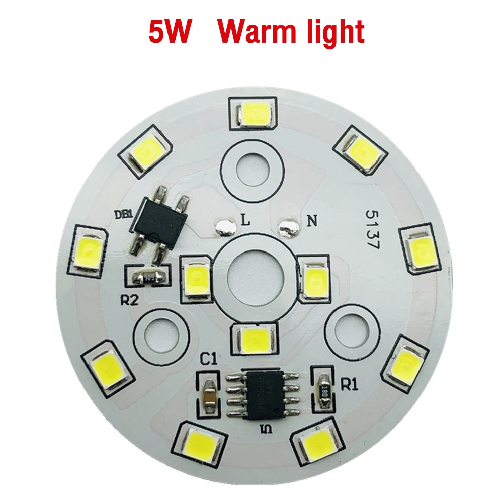 10pcs/lot LED Chip for Lamp Bulb 3W 5W 7W 9W SMD 2835 Round Light Beads AC 220V Bulb Chip Lighting Spotlight Accessories