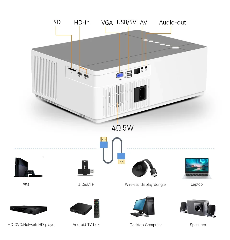 OEM/ODM Chinese Home Made Video Projector Wireless Data Wifi 1080 Projector K20 Full HD 1920 X 1080 LCD Projector For Movies