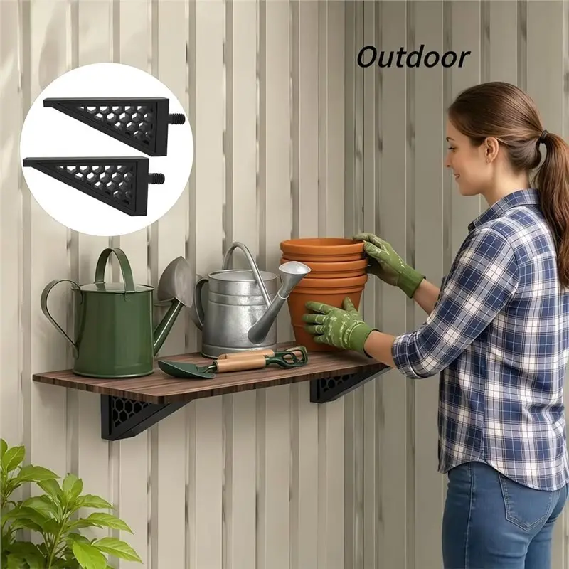 ABMR-Heavy-Duty For Suncast Storage Shed Shelf Brackets 2Pcs For Garage And Outdoor Hanging Shelves Organizing System