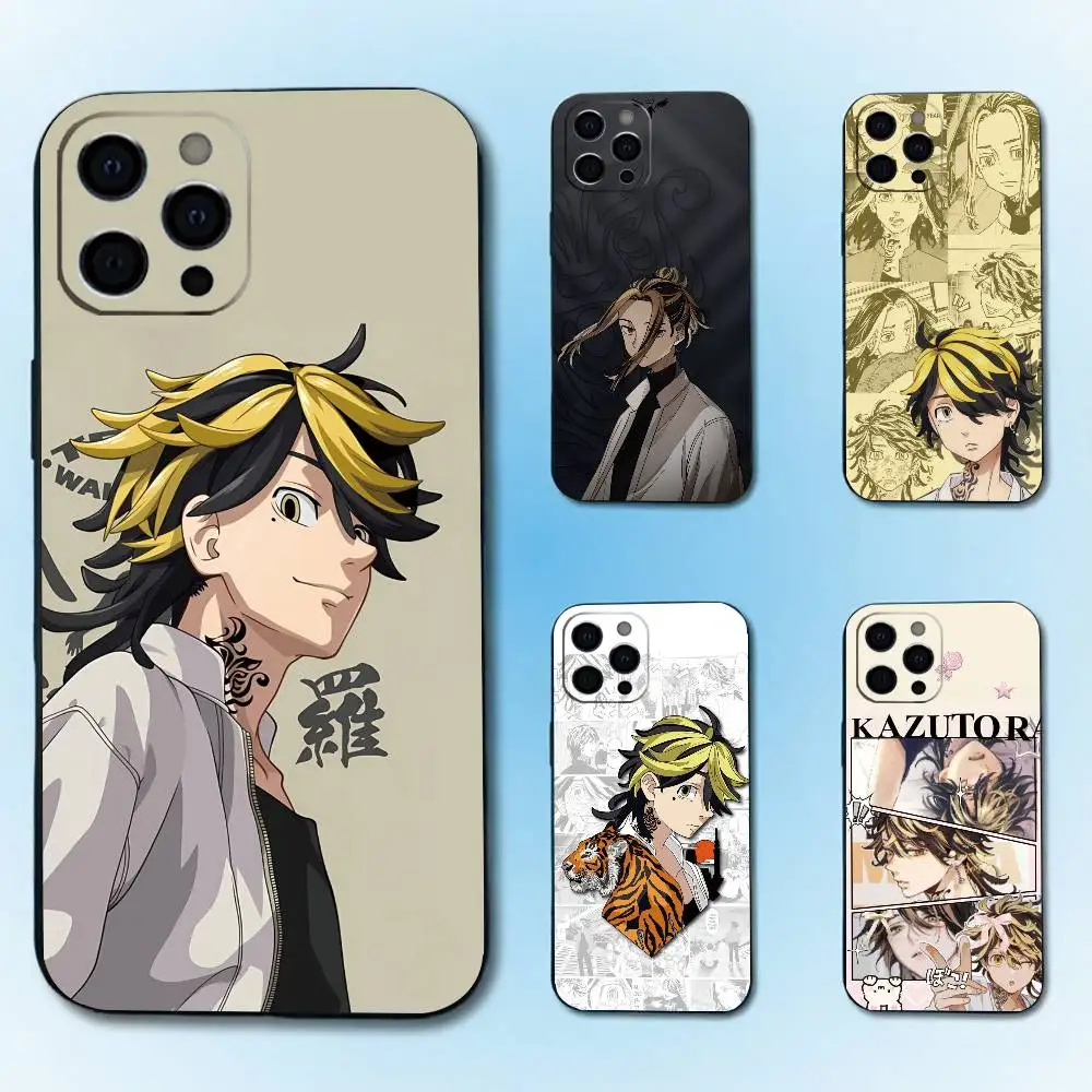 Funda de Silicona Suave para Teléfono Kazutora Hanemiya T-Tokyo R-Revengers, Compatible con iPhone 17, 16, 15, 14, 13, 12, 11, X, XR, Plus, Pro, Max, Plus