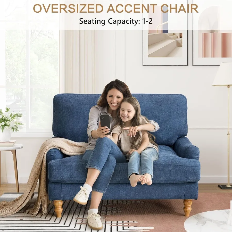 Duży fotel rozkładany do salonu, tapicerowany, z podnóżkiem, drewniane nogi, duży wygodny fotel wypoczynkowy z podłokietnikami do salonu.