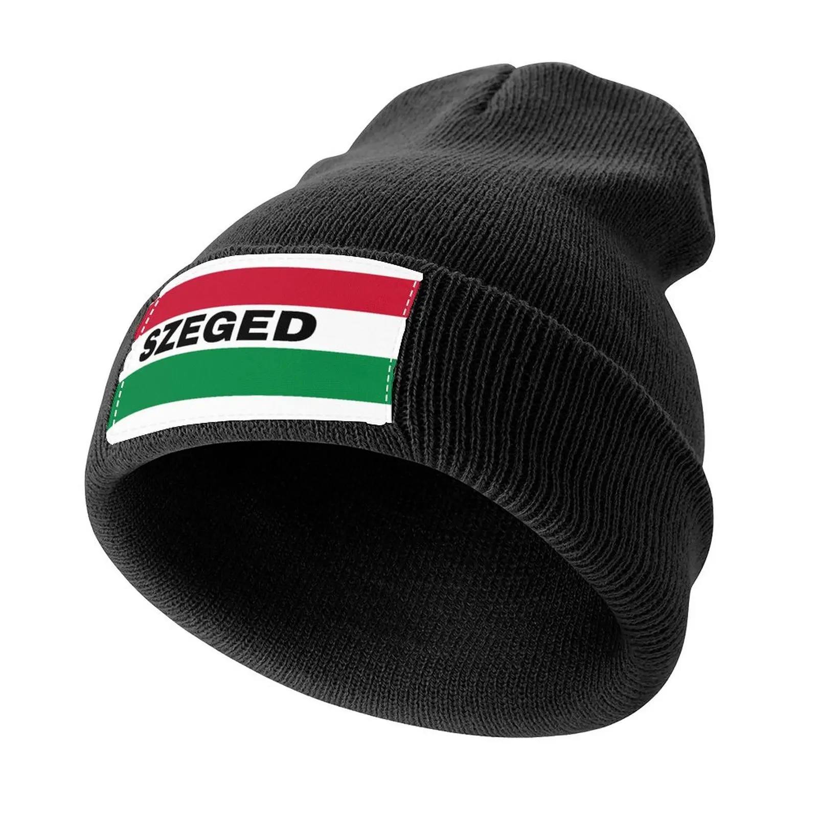 Szeged City in Hungarian Flag Knitted Cap Hat Man For The Sun Hip Hop New Hat Boy Child Women's