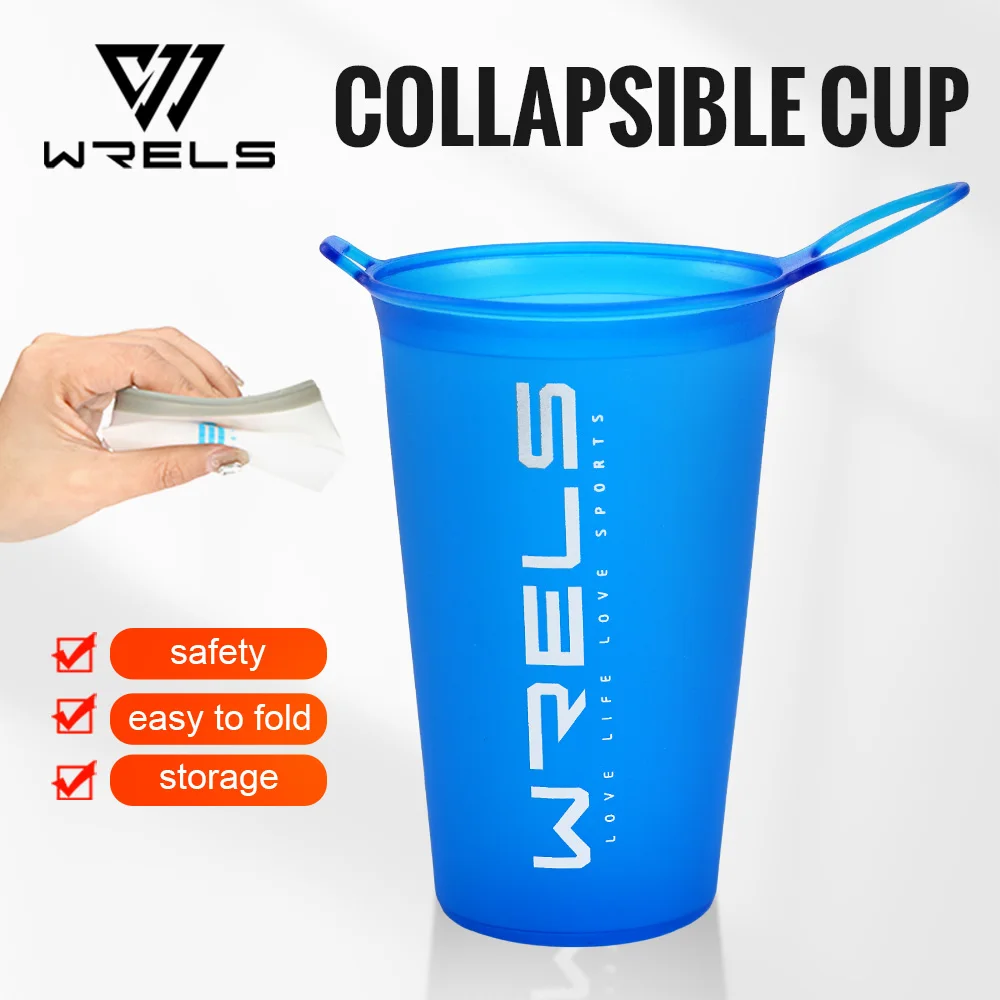 WRELS 200 ml faltbarer Sport-Wasserbecher für Outdoor-Reisen, Sport, Klettern, Marathon – BPA-freier Wasserbecher