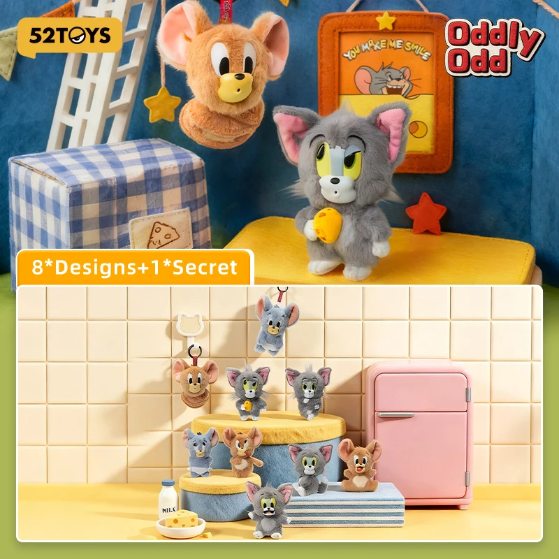 52TOYS Blind Box TOM und JERRY Oddly Odd Mystery Box Vinyl Plüsch Anhänger Anime Figur Ornament Sammlerstück Geschenk