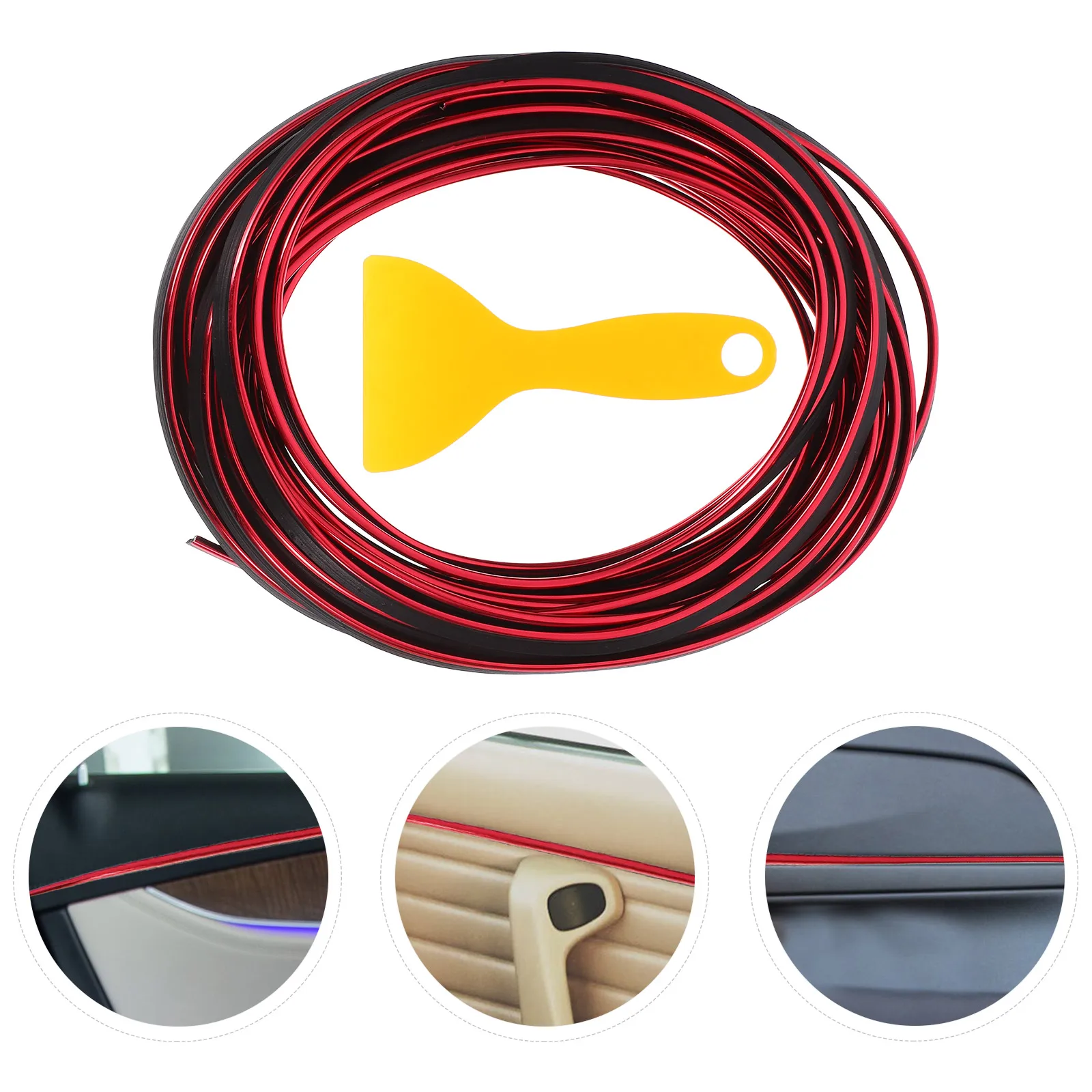 

10M Car Decorative Trim Strip For Door Panel Interior Molding Body Gaps Dashboard Lightweight Easy Install Auto Accessories
